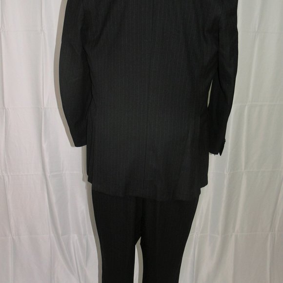 Brooks Brothers Own Make Custom Charcoal Stripe Two Button Suit 42L - Picture 3 of 15
